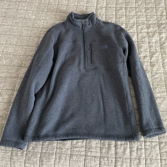 The North Face - Navy blue, Men’s Large 1/4 zip pullover fl… - Picture 1 of 5